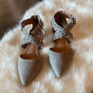 Halogen Molly Pointy Toed Suede Flats SZ 7